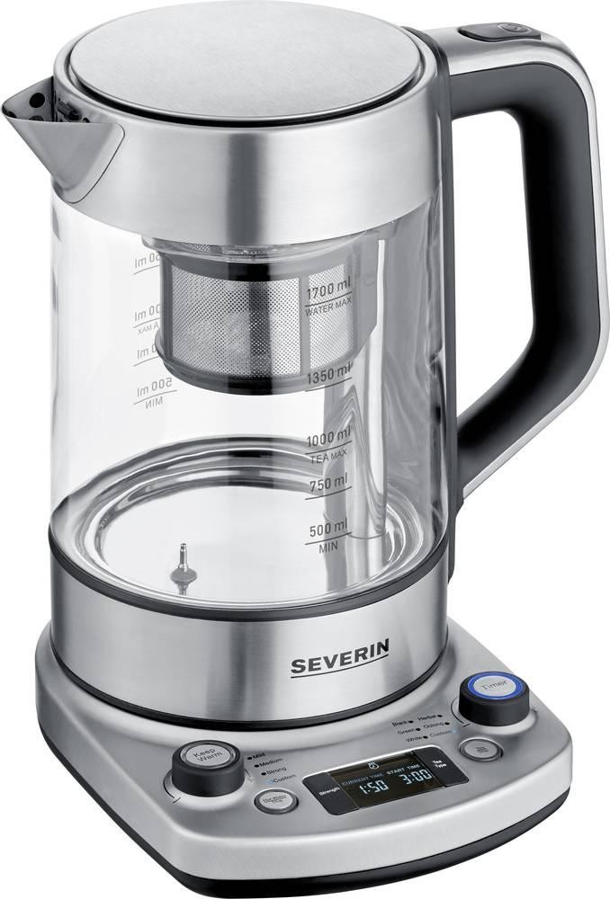 Severin WK 3422 electric kettle 1.7 L 3000 W Stainless steel -
