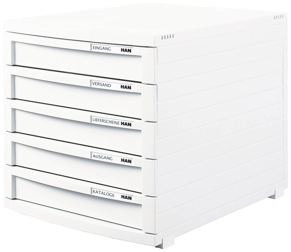 HAN CONTUR 1505-12 Schubladenbox white DIN A4, DIN B4, DIN C4 Anzahl