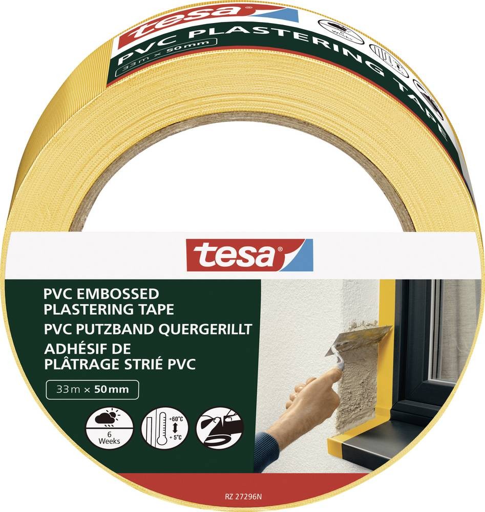 Tesa PVC Putzband 55486-00000-00 Putzband yellow(L x B) 33m x 50mm 1