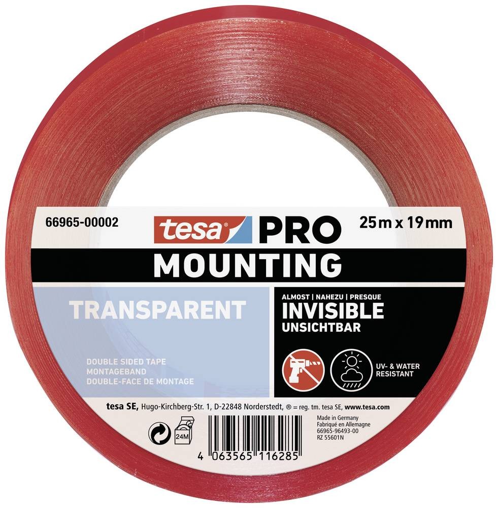 Tesa Mounting PRO Transparent 66965-00002-00 Montageband Transparent (