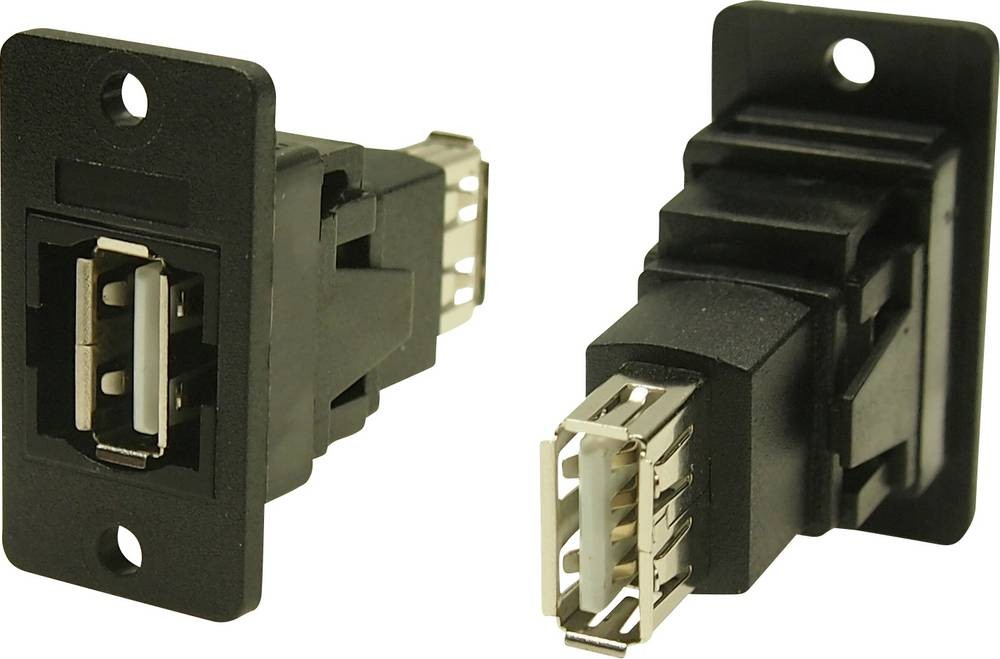 Cliff FM SLIM FT USB2 A-A 3.2 HOLE Adapter, gerade CP30608NX1 Inhalt: