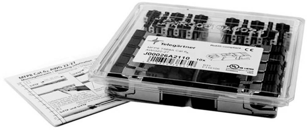 Telegärtner J00026A2113 wire connector RJ-45 Black, Stainless steel -