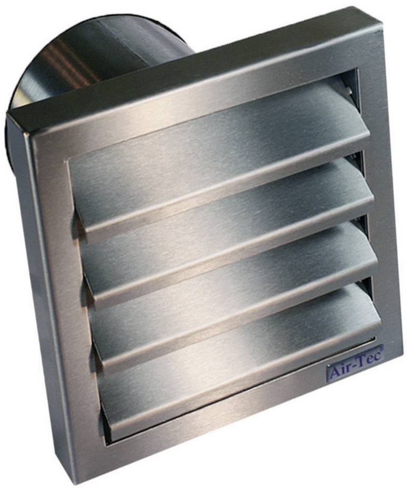 Wallair N31845 Ablufthaube with Rückstauklappe stainless steel