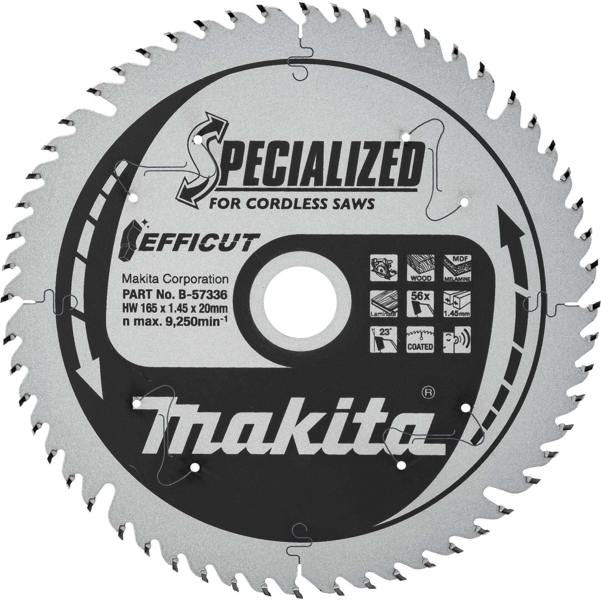 Makita B-57336 saw blade 165 x 20 x 1.45 mm Zähneanzahl: 56 1 St.