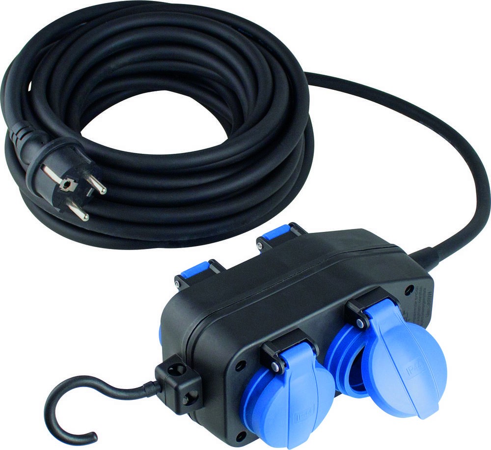 AS Schwabe 60673 Strom extension cable black 5m H07RN-F 3G 1,5mm²