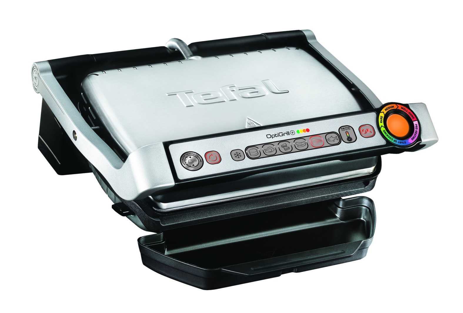 Tefal GC716D contact grill - Tefal GC716D, Black, Metallic, Stainless