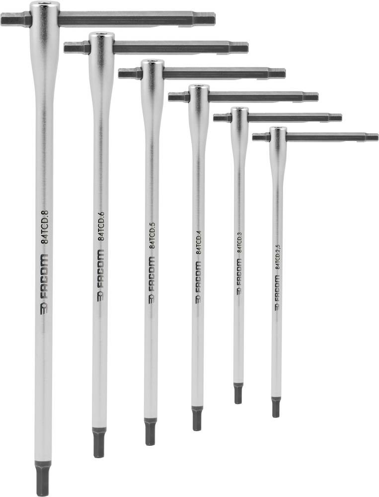 Facom 84TCD.J6 Innen-Sechskant Winkelschraubendreher-Set 2.5 mm, 3 mm,