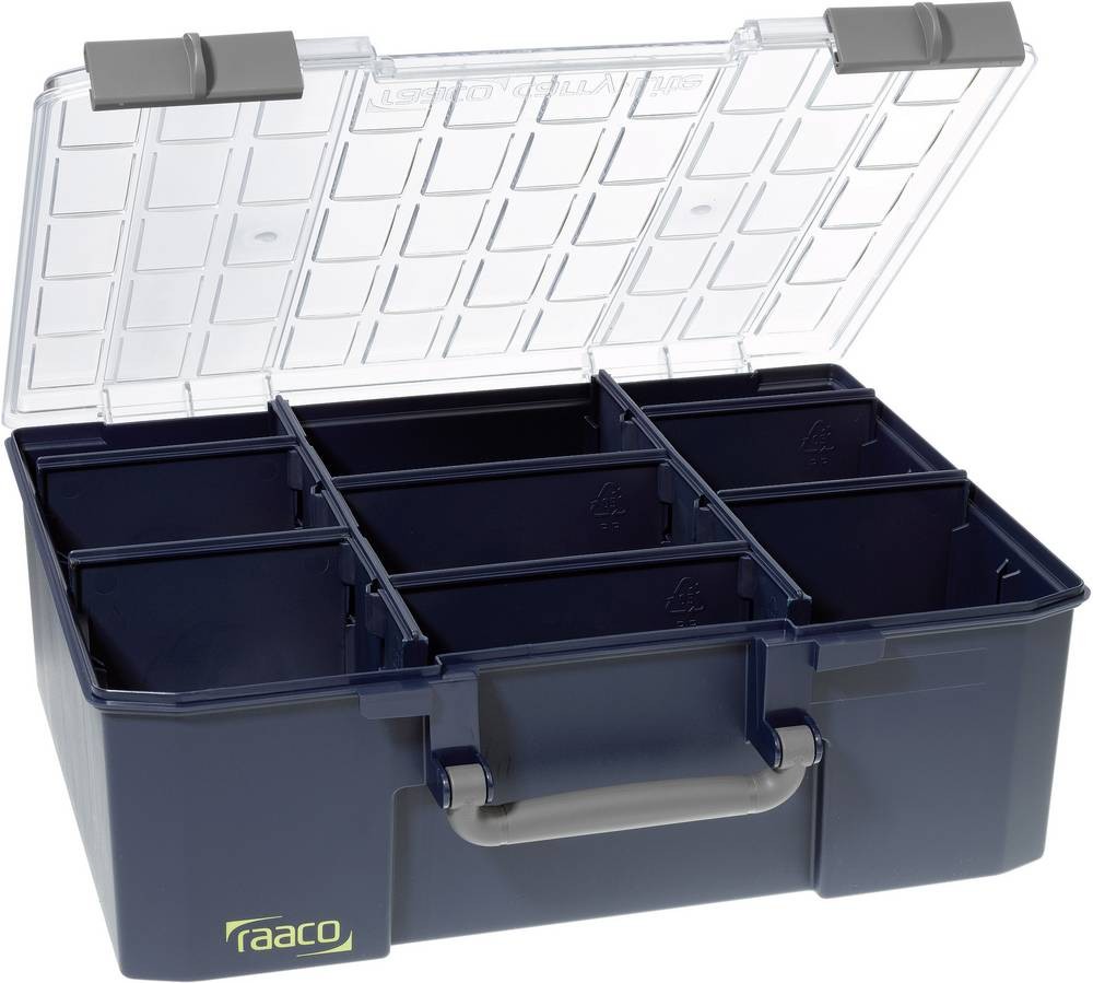 raaco CarryLite 150 5x10-8 Blue Polycarbonate (PC), Polypropylene (PP)
