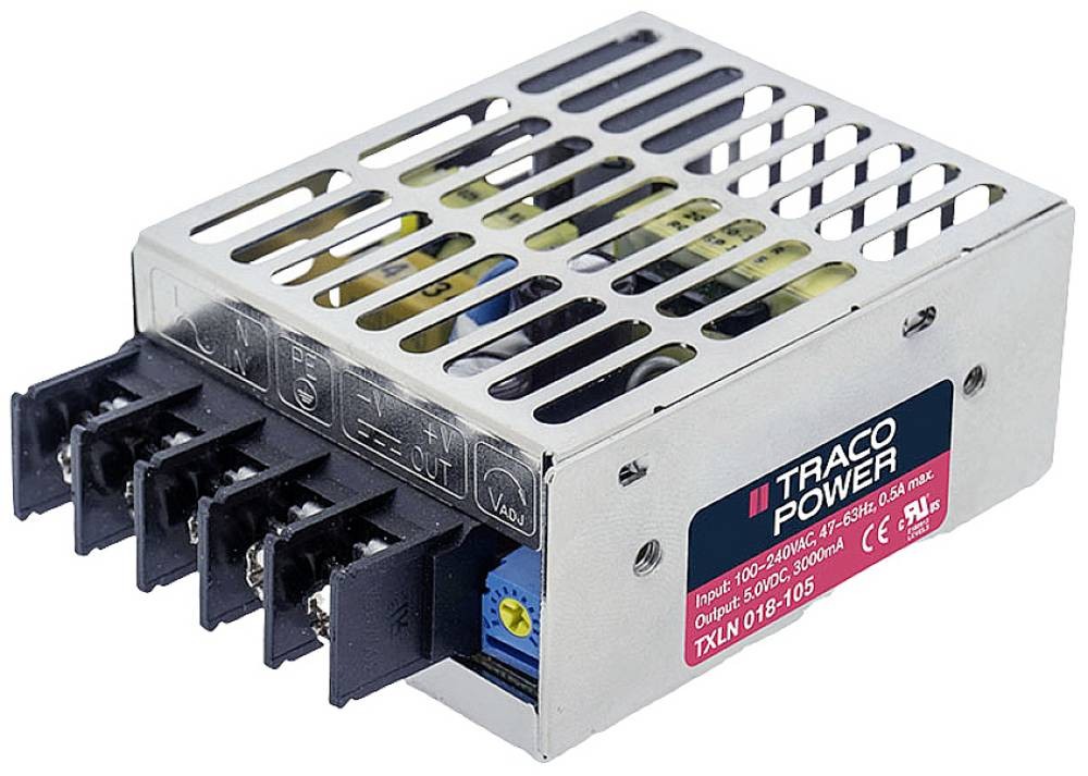 TracoPower TXLN 018-105 AC/DC-Netzteilbaustein, geschlossen 5 V/DC 3A