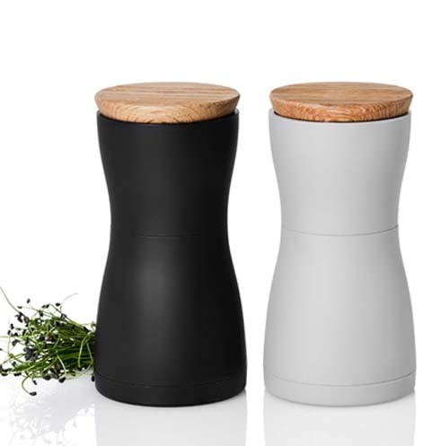 AdHoc Twin MP125 Salt & pepper grinder set Black, Grey - AdHoc Twin
