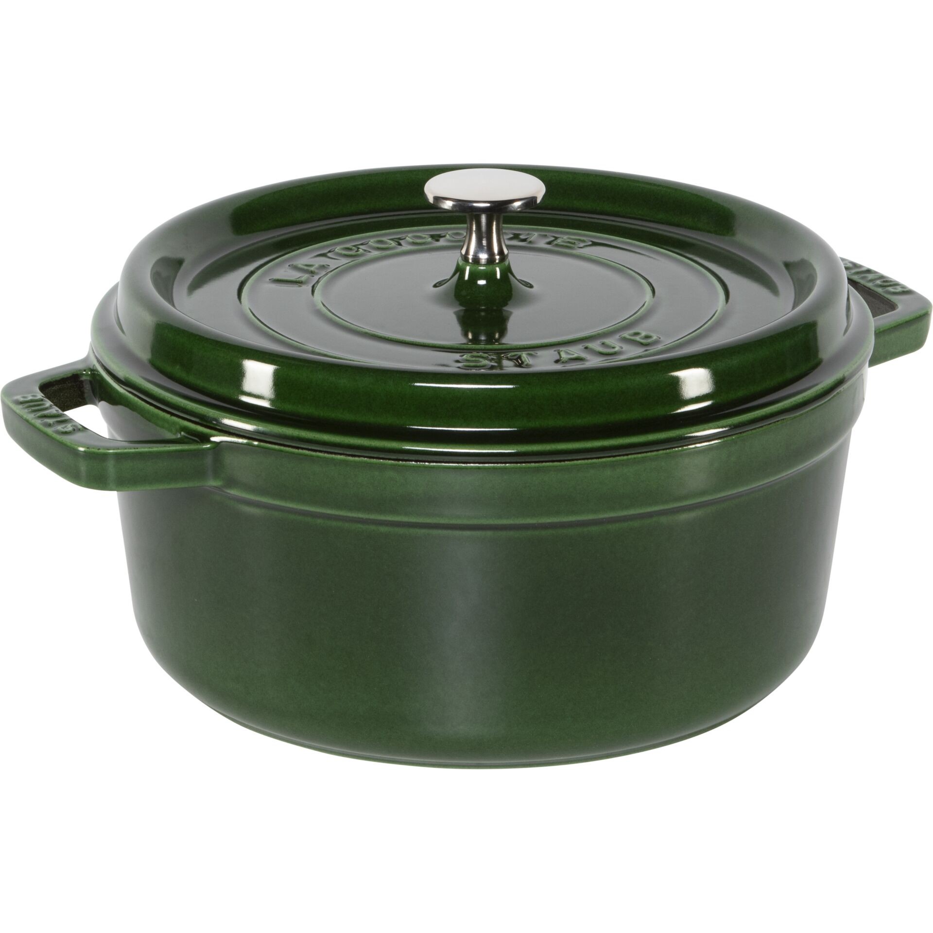 Staub La Cocotte 24cm rund Basilikum-Grün, Gusseisen