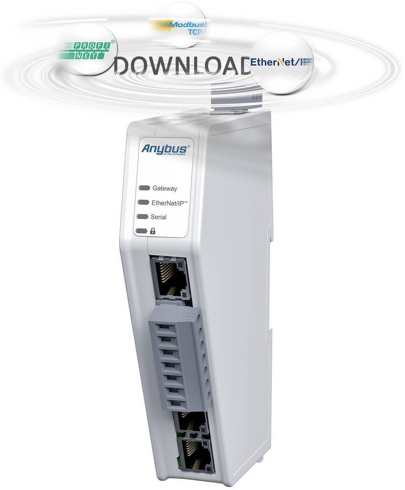 Anybus ABC3090 Seriell Umsetzer RS-485, RS232, Modbus-RTU, Industrial