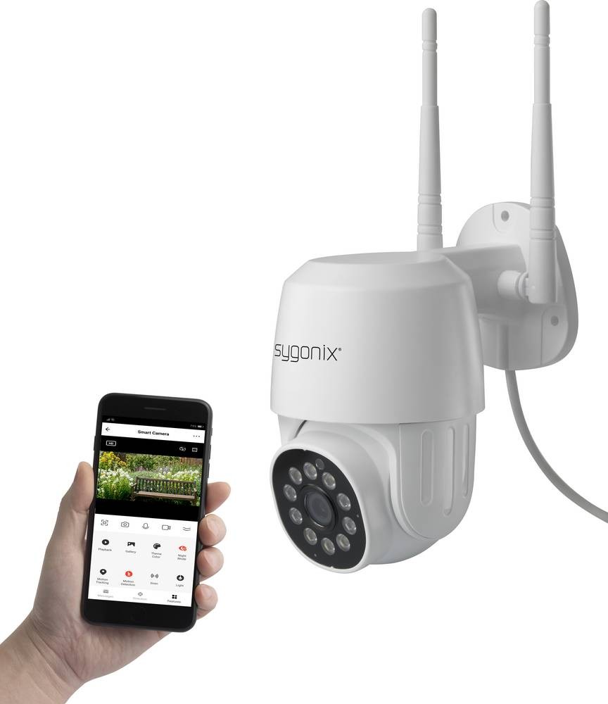 Sygonix PTZ WiFi SY-4760960 LAN, WiFi IP Überwachungscaméra 1920 x