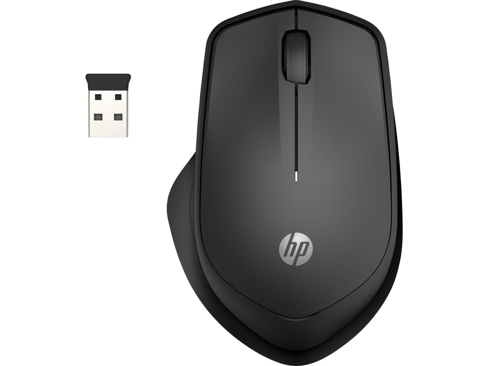HP Silent 280M - Maus - kabellos - kabelloser Empfänger (USB)