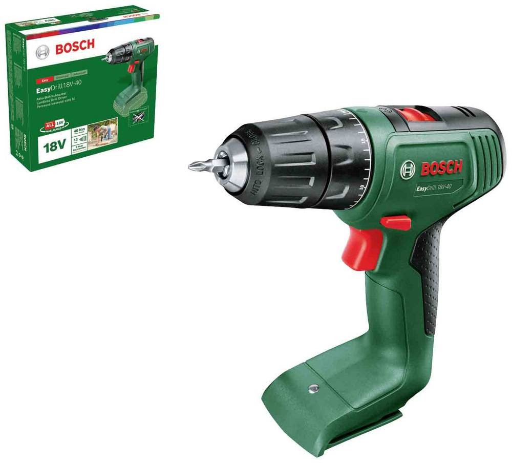Bosch EasyDrill 18V-40 1630 RPM Keyless 1.3 kg Black, Green - Bosch