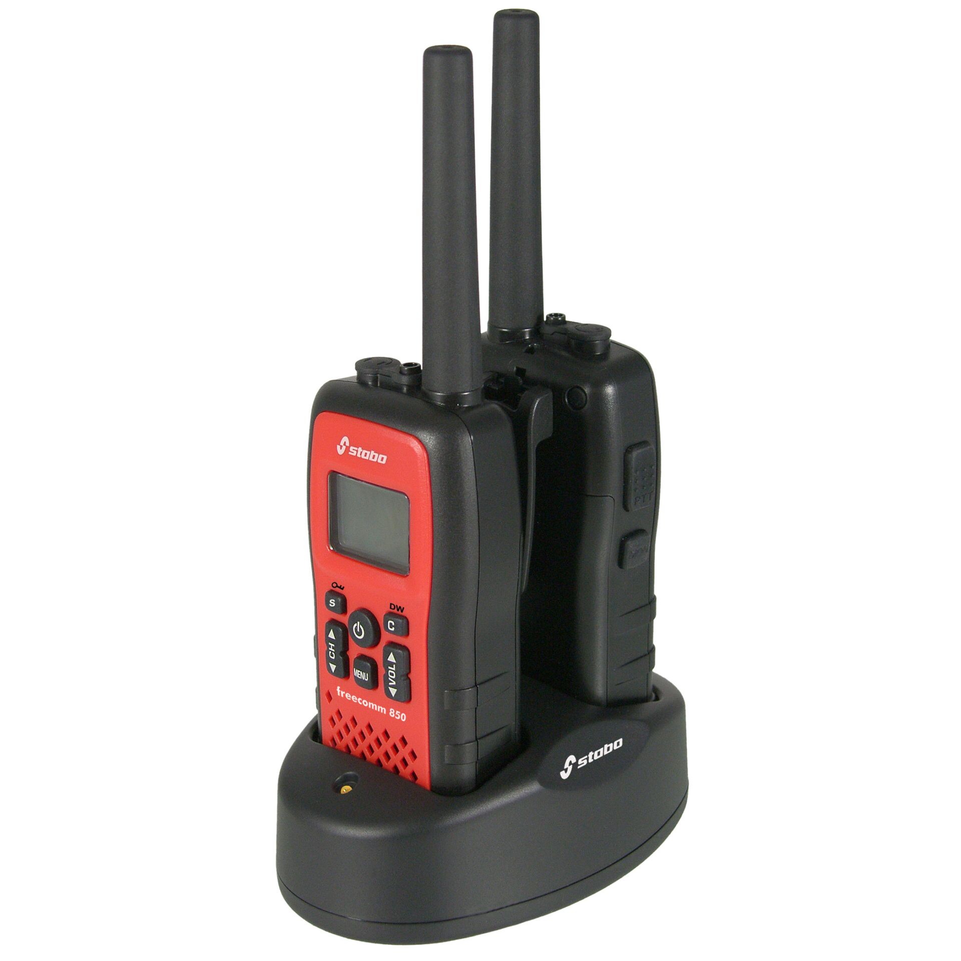 Stabo freecomm 850 two-way radio 16 channels Black, Red - Stabo