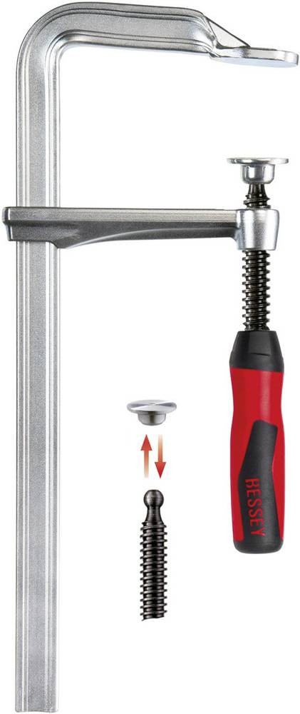 Ganzstahlschraubzwinge GZ-2K Spann-W.800mm A.120mm 2-K-Griff BESSEY