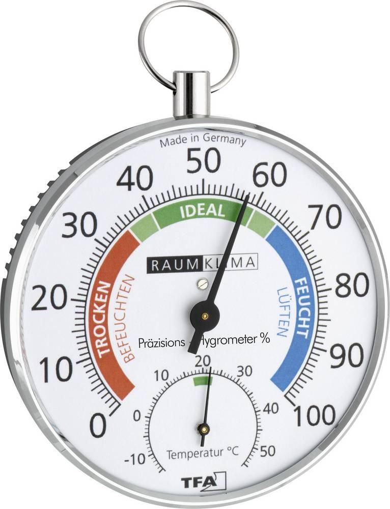 TFA Dostmann 45.2027 Thermo-/Hygrometer silver 45.2027