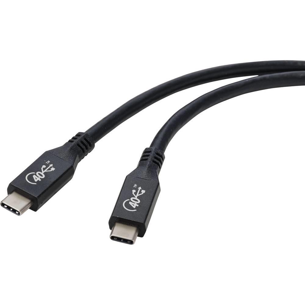 Renkforce RF-4870098 câble USB USB4 Gen 2x2 0,8 m USB C Noir -