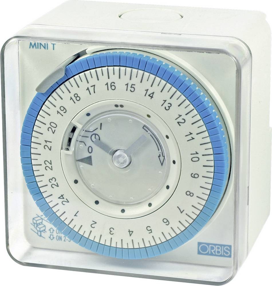 ORBIS Zeitschalttechnik MINI T-QRD 230V Aufputz-Zeitschaltuhr analog