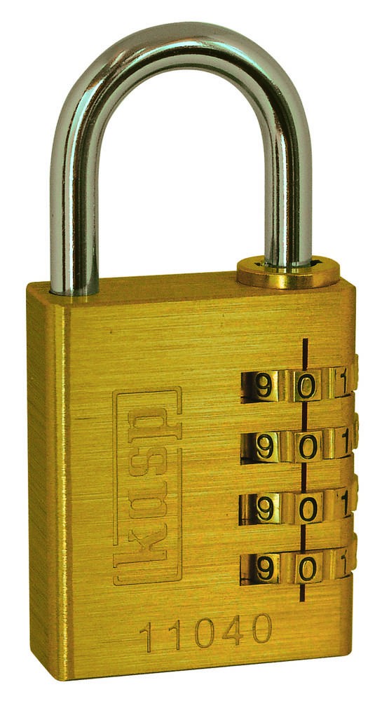 KASP K11040 Vorhängeschloss Goldgelb Zahlenschloss