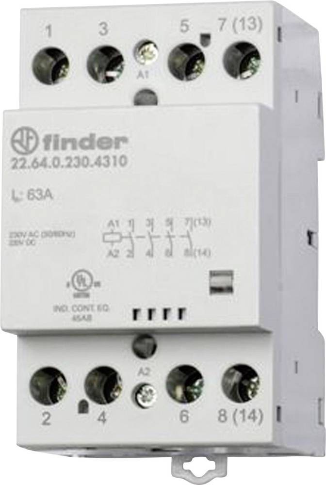 Finder 22.64.0.230.4310 Schütz 4 Schließer 230 V/DC, 230 V/AC 63A