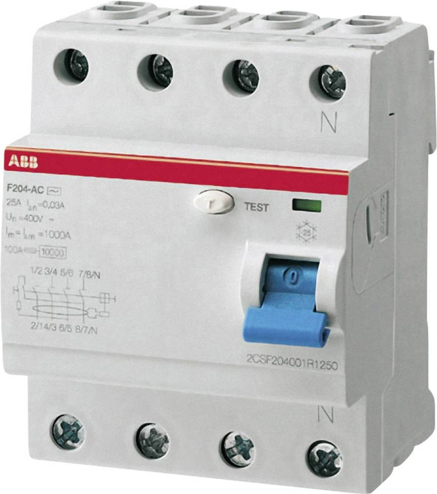 ABB F204 A-25/0.03 circuit breaker 4 - ABB F204 A-25/0.03, 230/400 V,