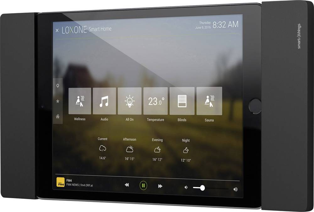 Smart Things s09 b iPad Wandhalterung Schwarz Passend für Apple-