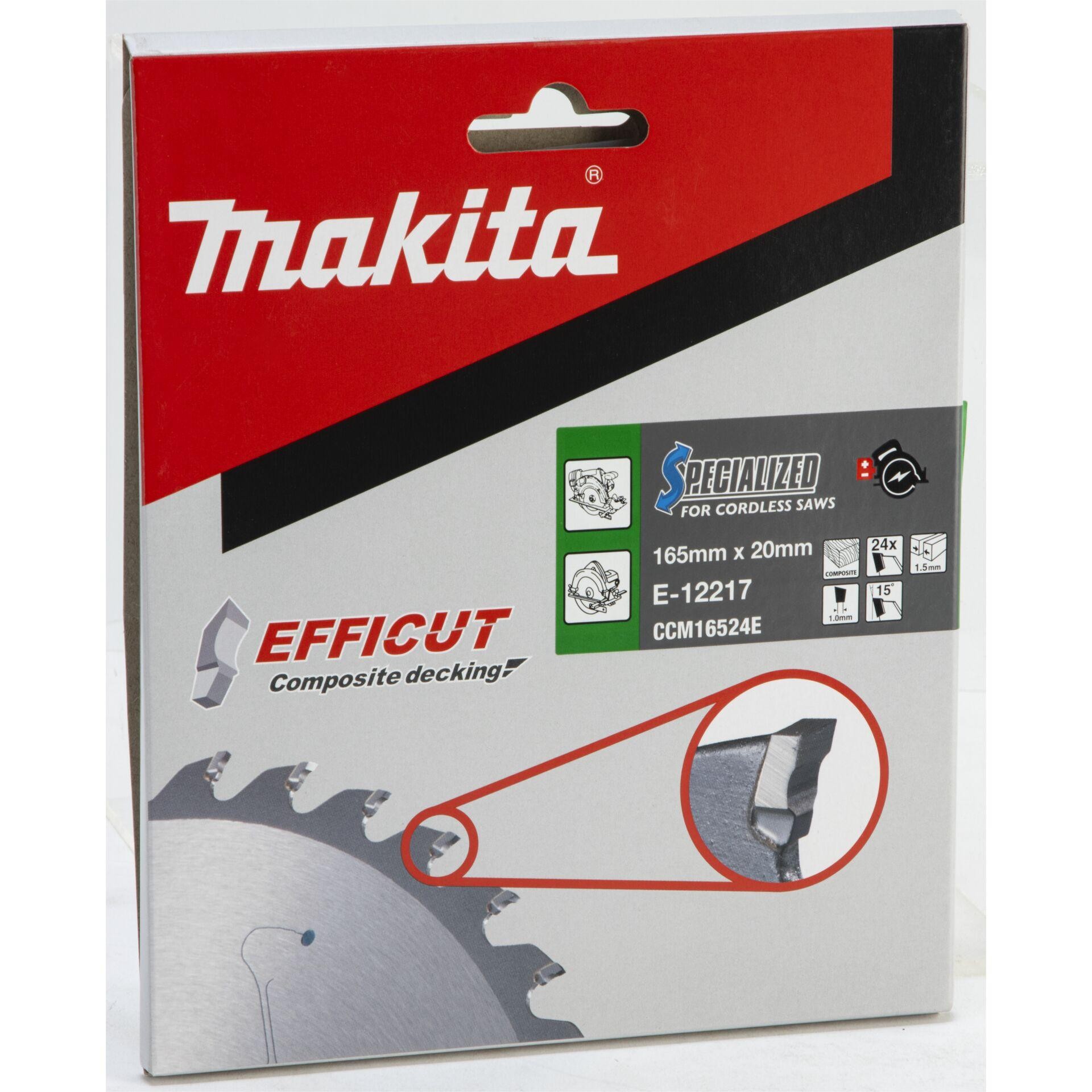 Makita E-12217 saw blade 165 x 20 x 1.5 mm Zähneanzahl: 24 1 St.