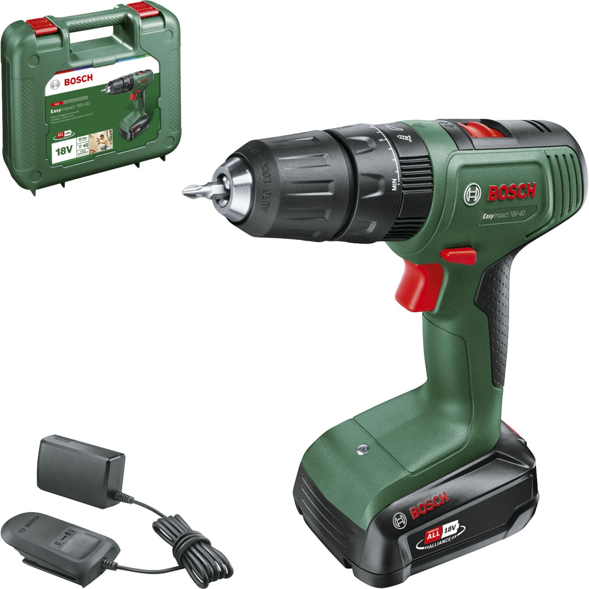 Bosch Home and Garden EasyImpact 18V-40 06039D8107 Akku-Bohrschrauber,