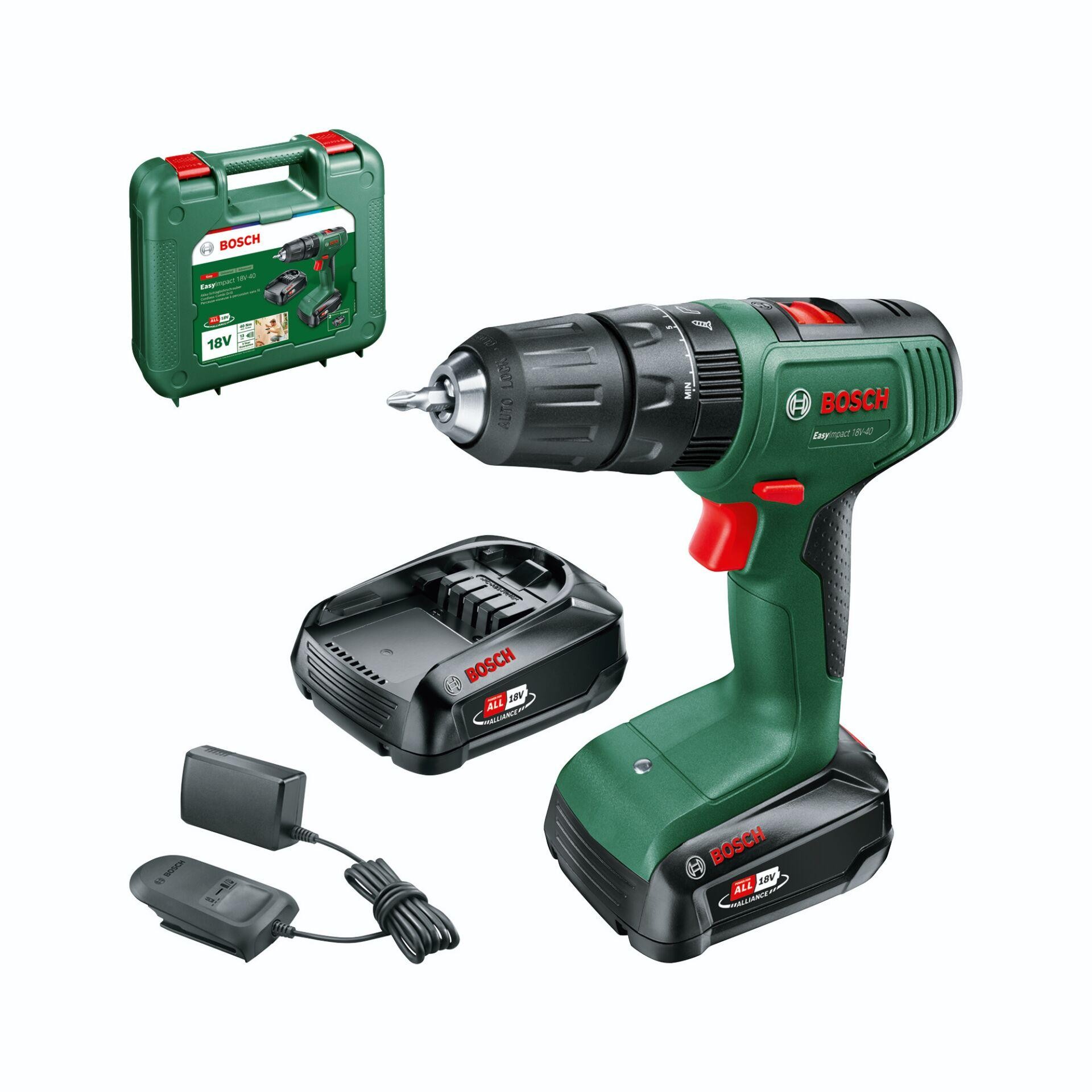 Bosch EasyImpact 18V-40 1630 tr/min Noir, Vert - Bosch EasyImpact 18V-