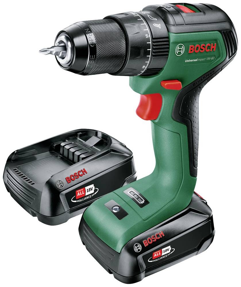 Bosch UniversalImpact 18V-60 1900 RPM Sin llave 1,3 kg Negro, Verde -