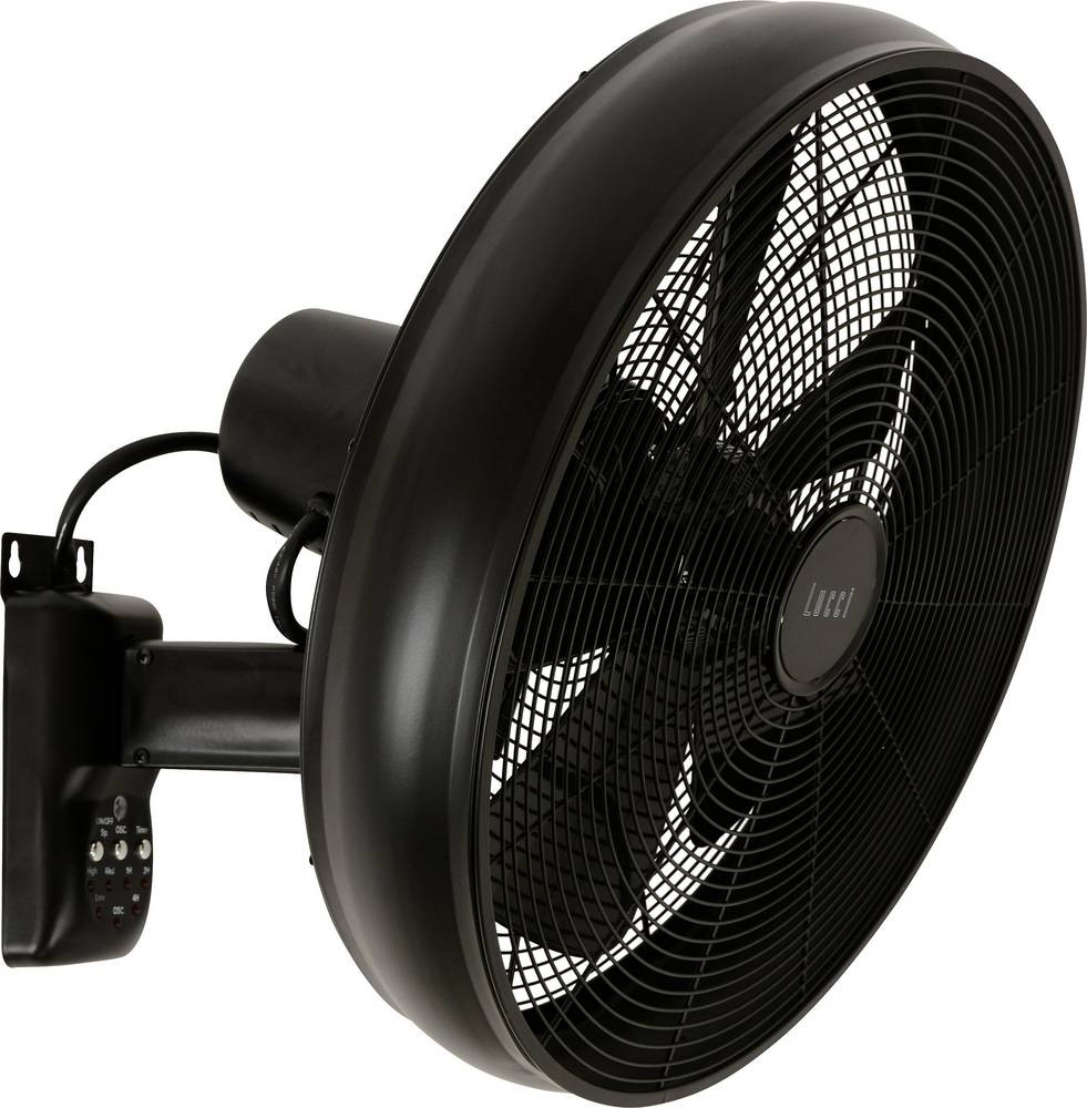 Lucci AIR BK Wandfan 50W (Ø) 410mm black Schwenkbar