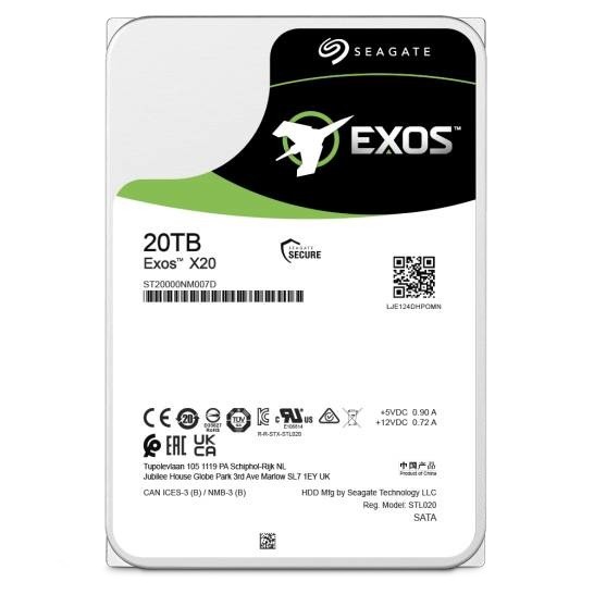 Seagate Enterprise Exos X20 internal hard drive 20 TB 7200 RPM 3.5"