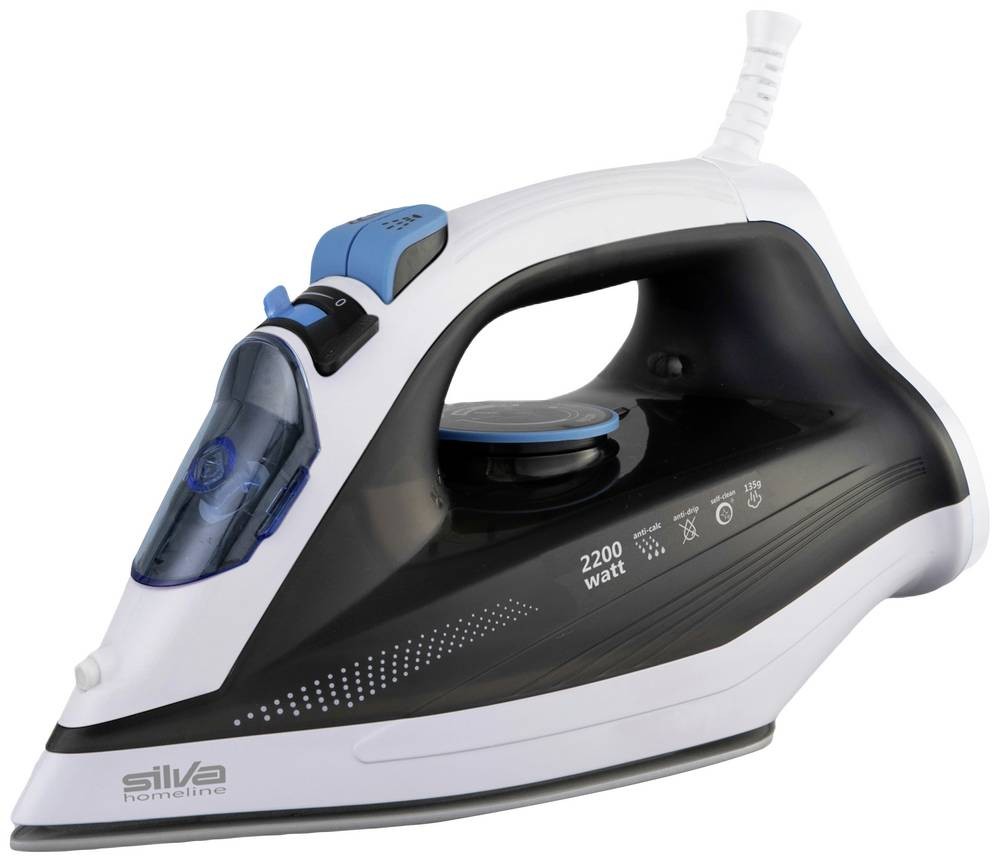 Silva Homeline DB 2201 Dampfbügeleisen Dunkelgrau, Weiß, Blau 2200W