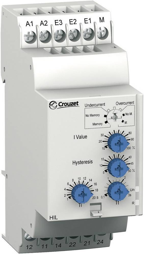 Crouzet Current Monitoring Relay, 3 Phase, DPDT, DIN Rail - Crouzet