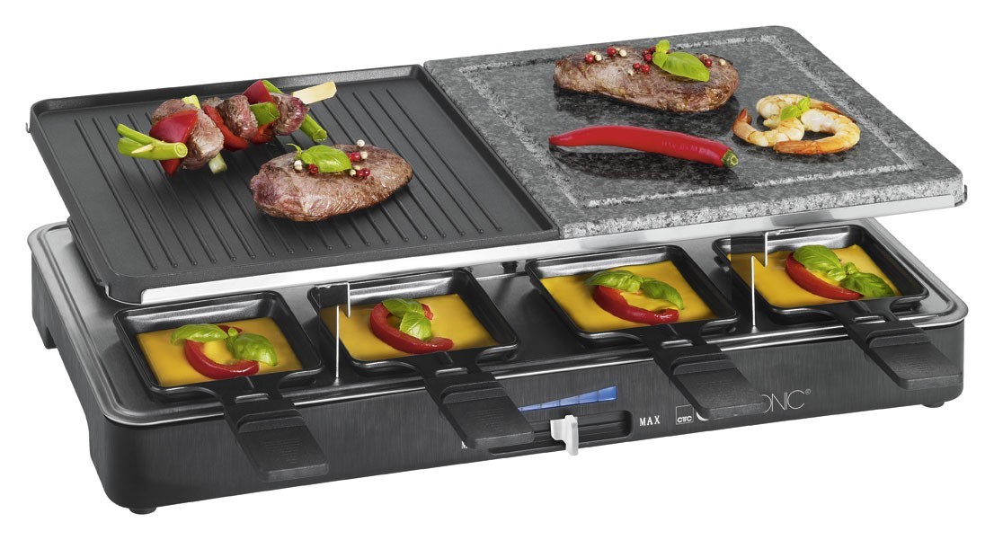 Clatronic RG 3518 raclette 8 personne(s) 1400 W Noir - Clatronic RG