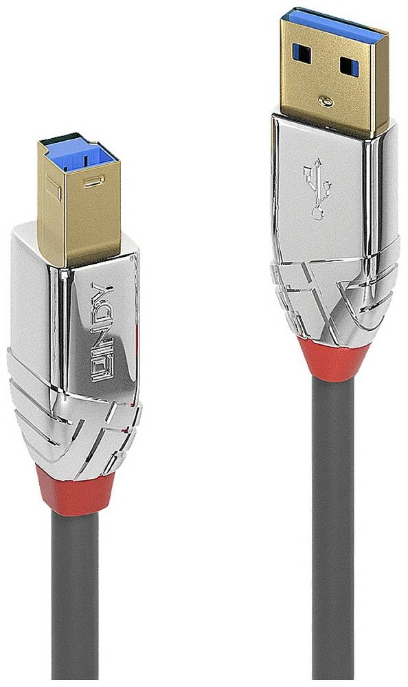Lindy 5m USB 3.0 Type A to B Cable, 5Gbps, Cromo Line - Lindy 5m USB