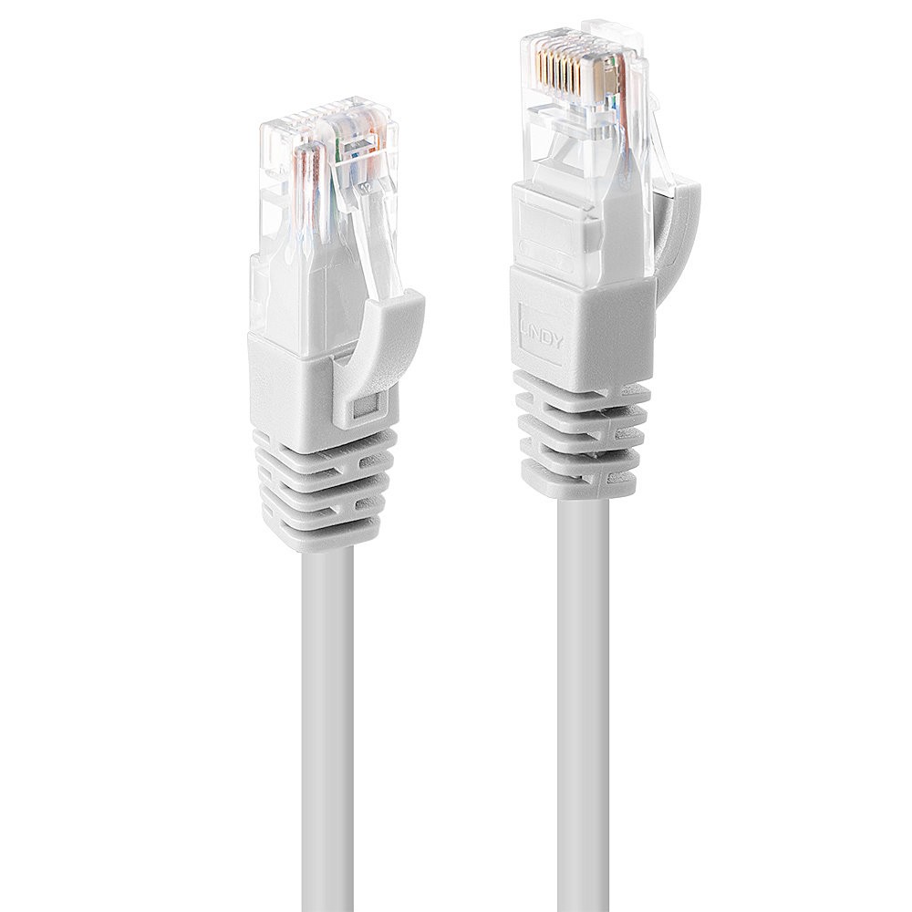 Lindy 5m Cat.6 U/UTP Network Cable, White - Lindy 5m Cat.6 U/UTP