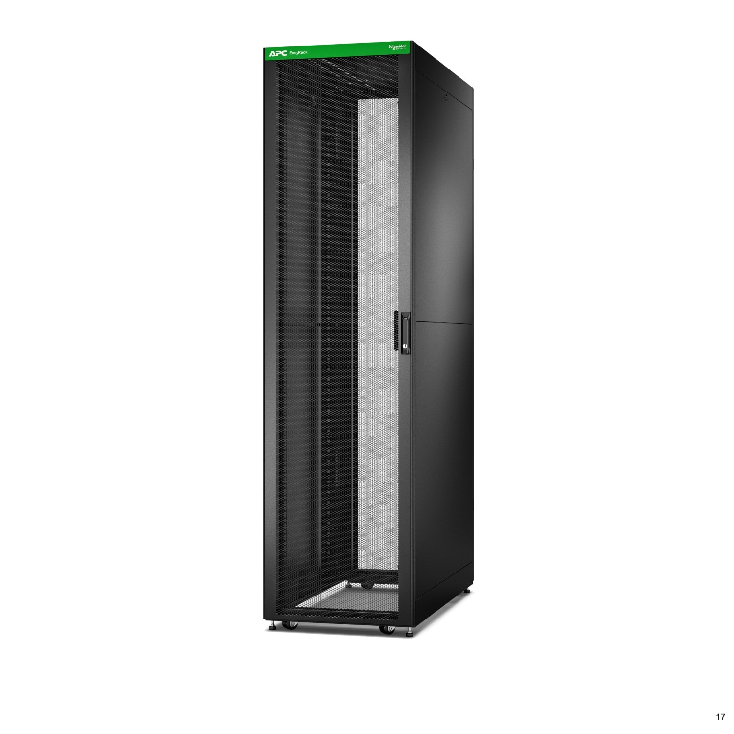 Sotel | APC Easy Rack, 48U, Black, With Roof, Castors, Feet, 4 Brackets ...
