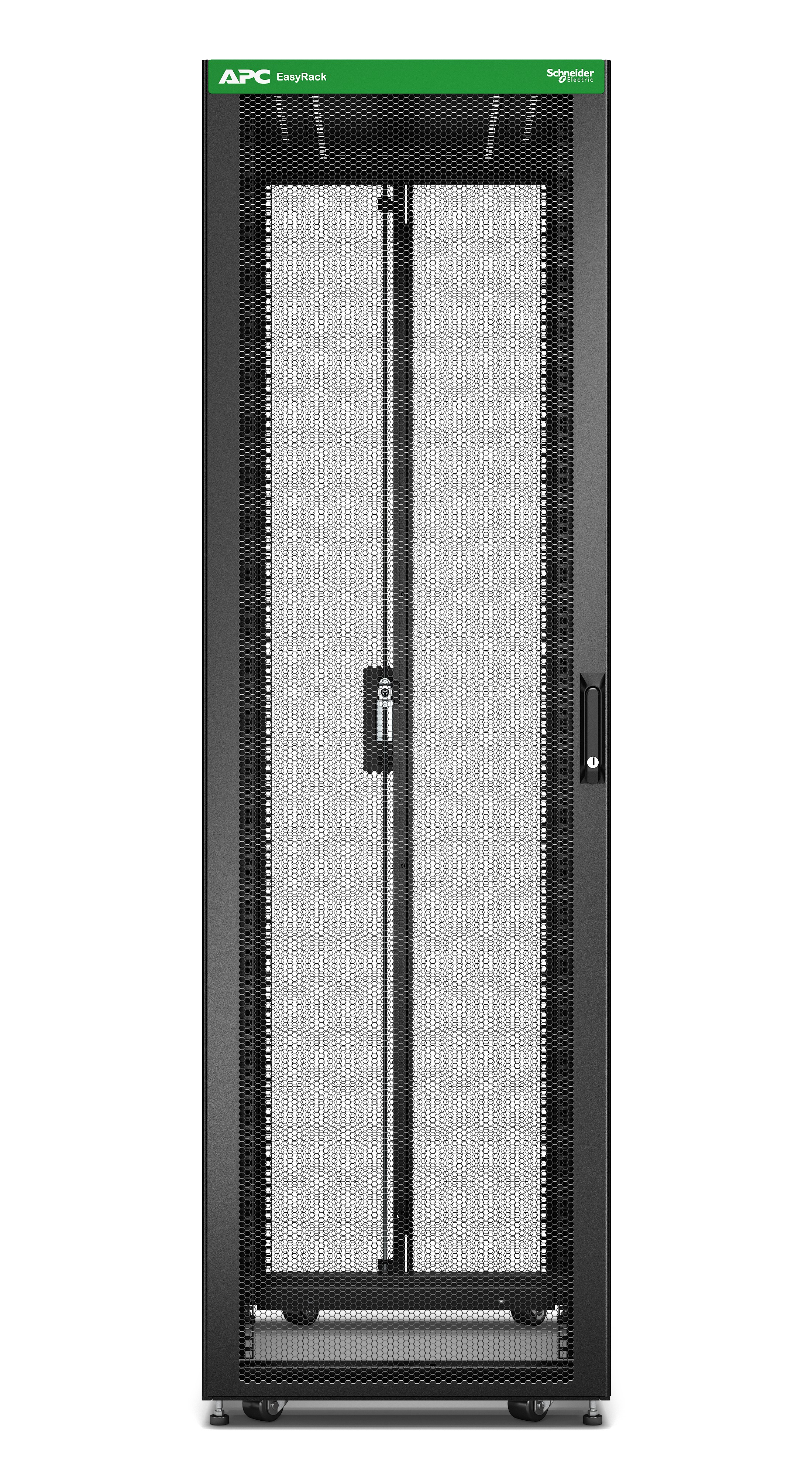 Sotel | APC Easy Rack, 48U, Black, With Roof, Castors, Feet, 4 Brackets ...