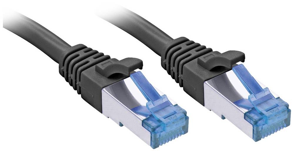 LINDY 47420 RJ45 Patchkabel CAT 6a S/FTP 20.00m Schwarz 1St.