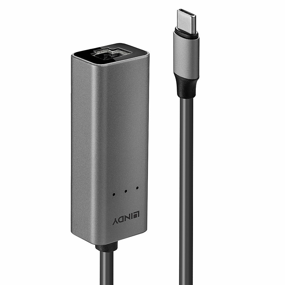 LINDY Netzwerkadapter 2.5 GBit/s USB-C (USB 3.1 Gen 1), Gigabit-LAN