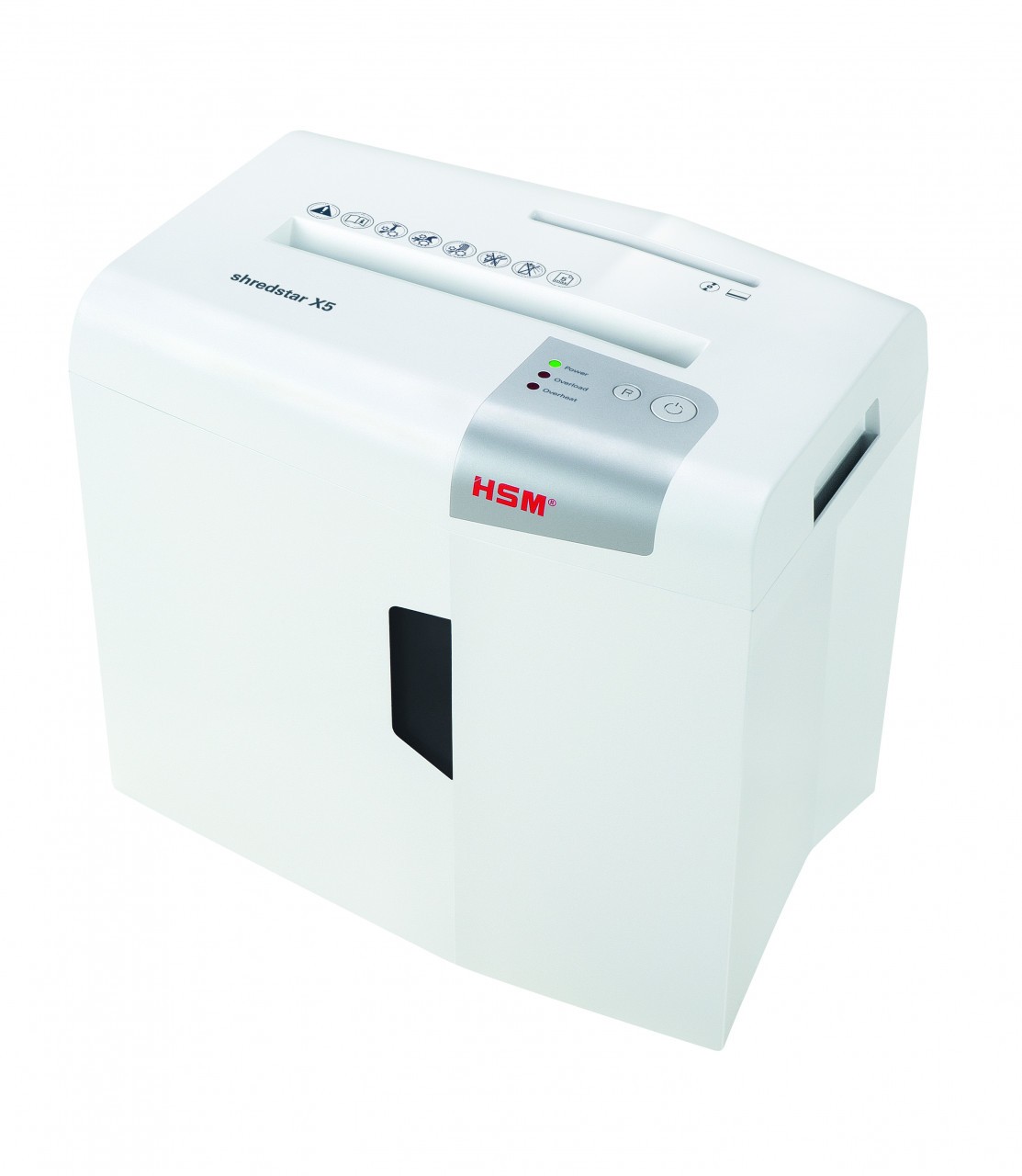 HSM X5 paper shredder Particle-cut shredding 58 dB 22 cm Silver,