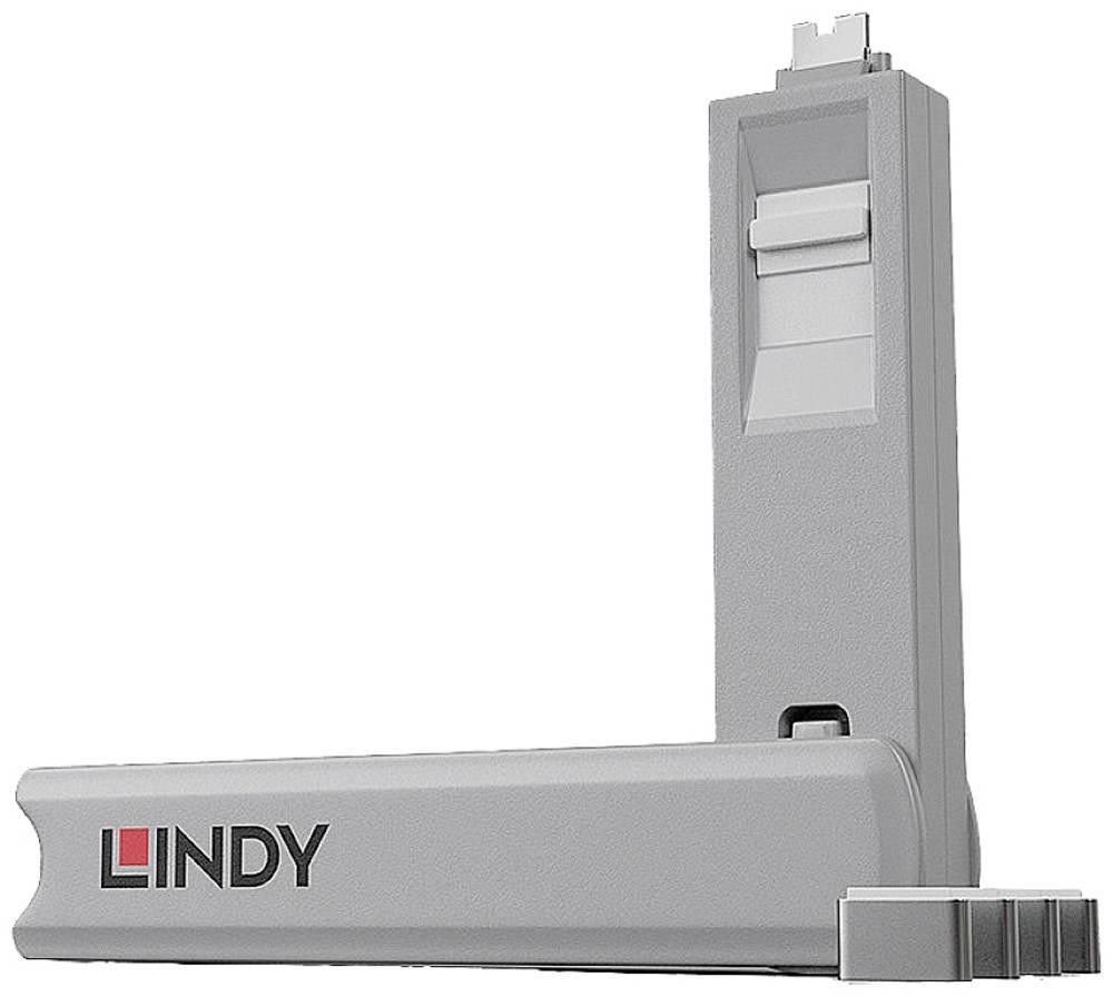 Lindy 40427 clip sicura Bloccaporte + chiave USB tipo-C Bianco 5 pz -