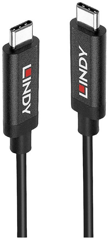 Lindy Câble USB 3.2 10Gbit/s type C/C Actif, 5m - Lindy Câble USB 3.