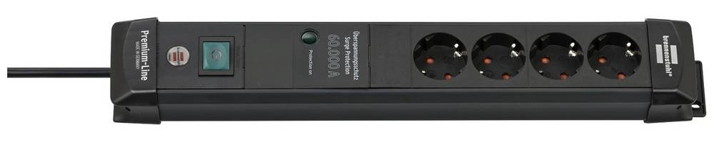 Brennenstuhl 1951140300 overvoltage protection-power strip black