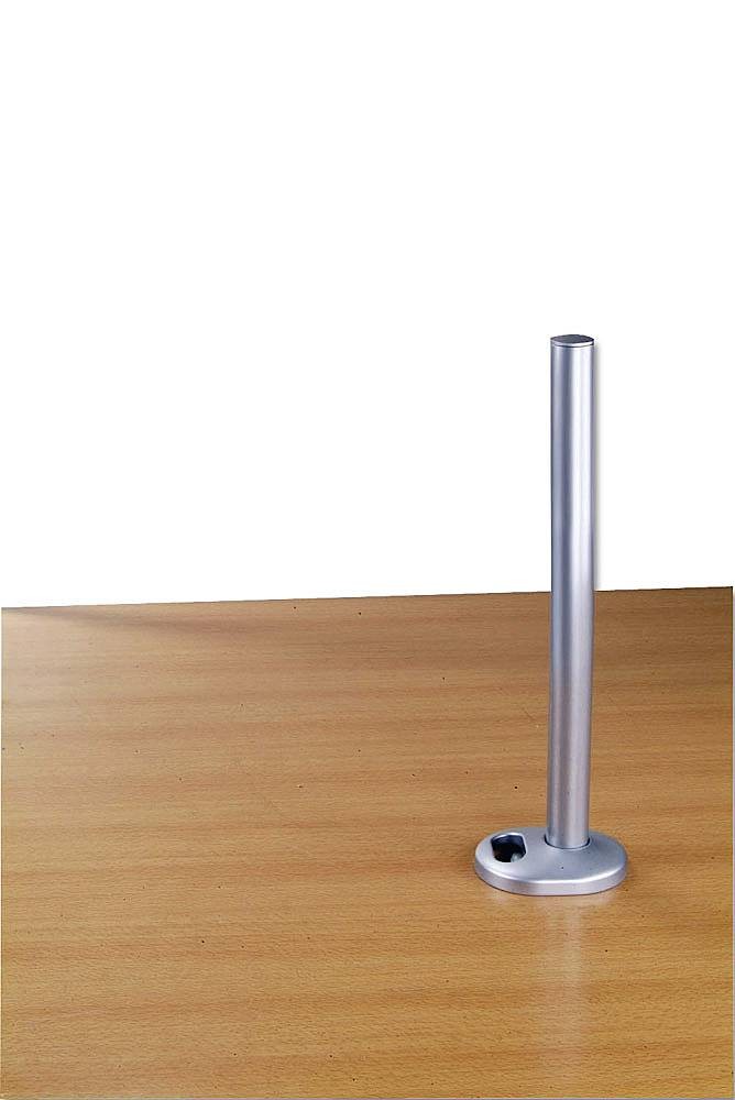Lindy 450mm Desk Grommet Clamp Pole, Silver - Lindy 450mm Desk