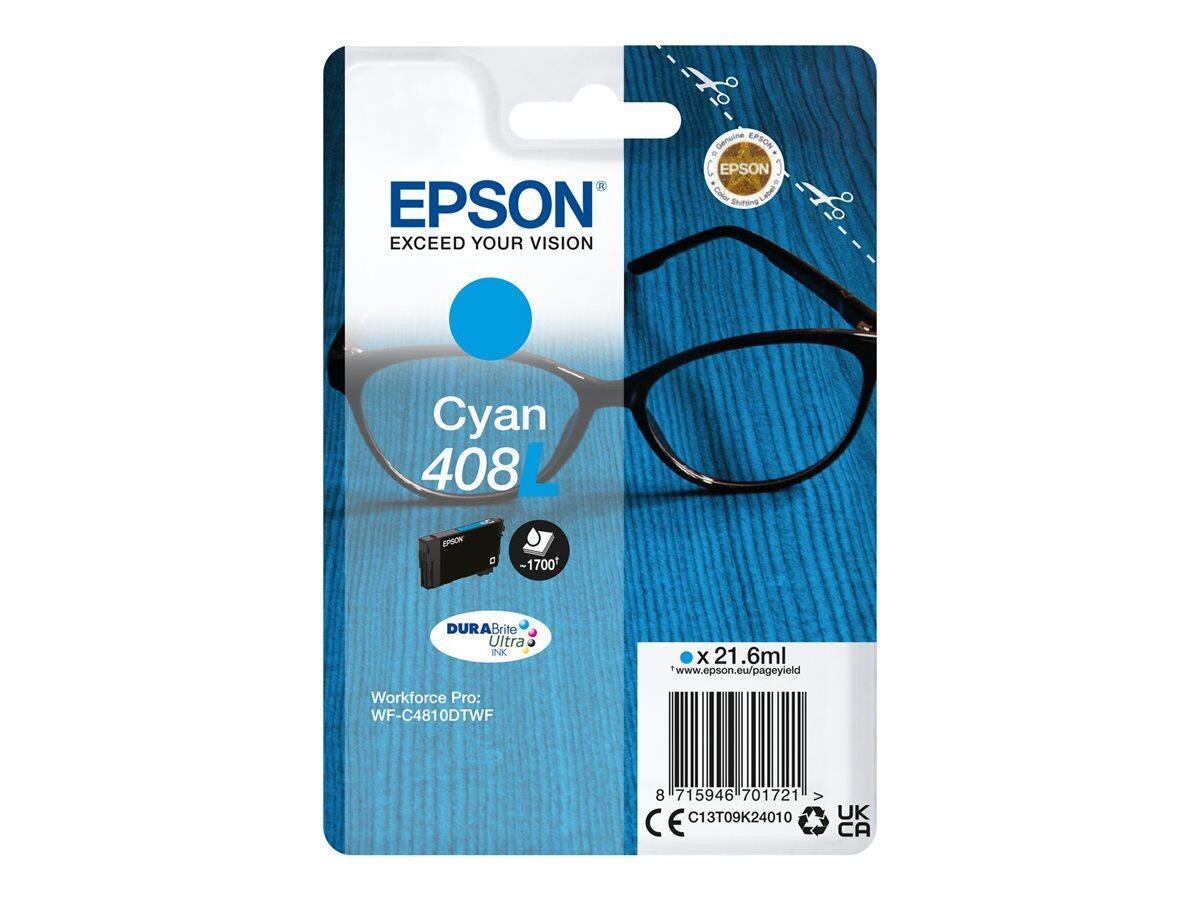 Epson Singlepack Cyan 408L DURABrite Ultra Ink - Epson Singlepack