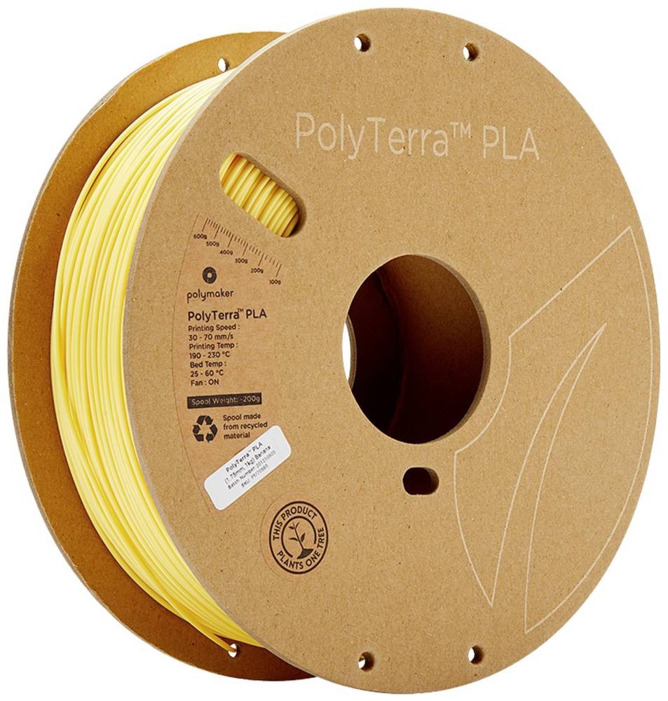 Polymaker 70865 PolyTerra PLA Filament PLA geringerer plasticgehalt 1.